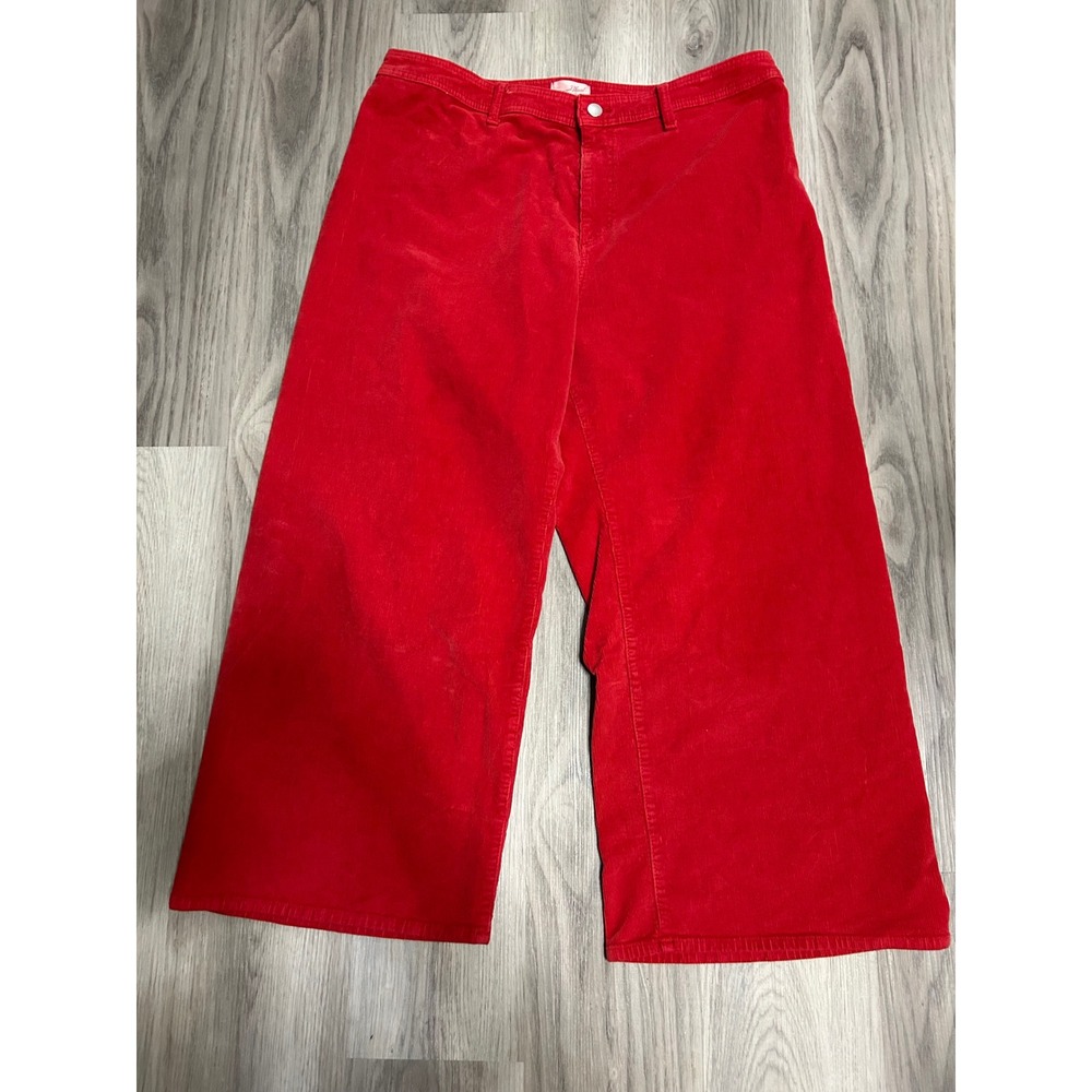 Universal Thread Womens Red Corduroy Sailor Wide Leg ‎ Pants Size 18